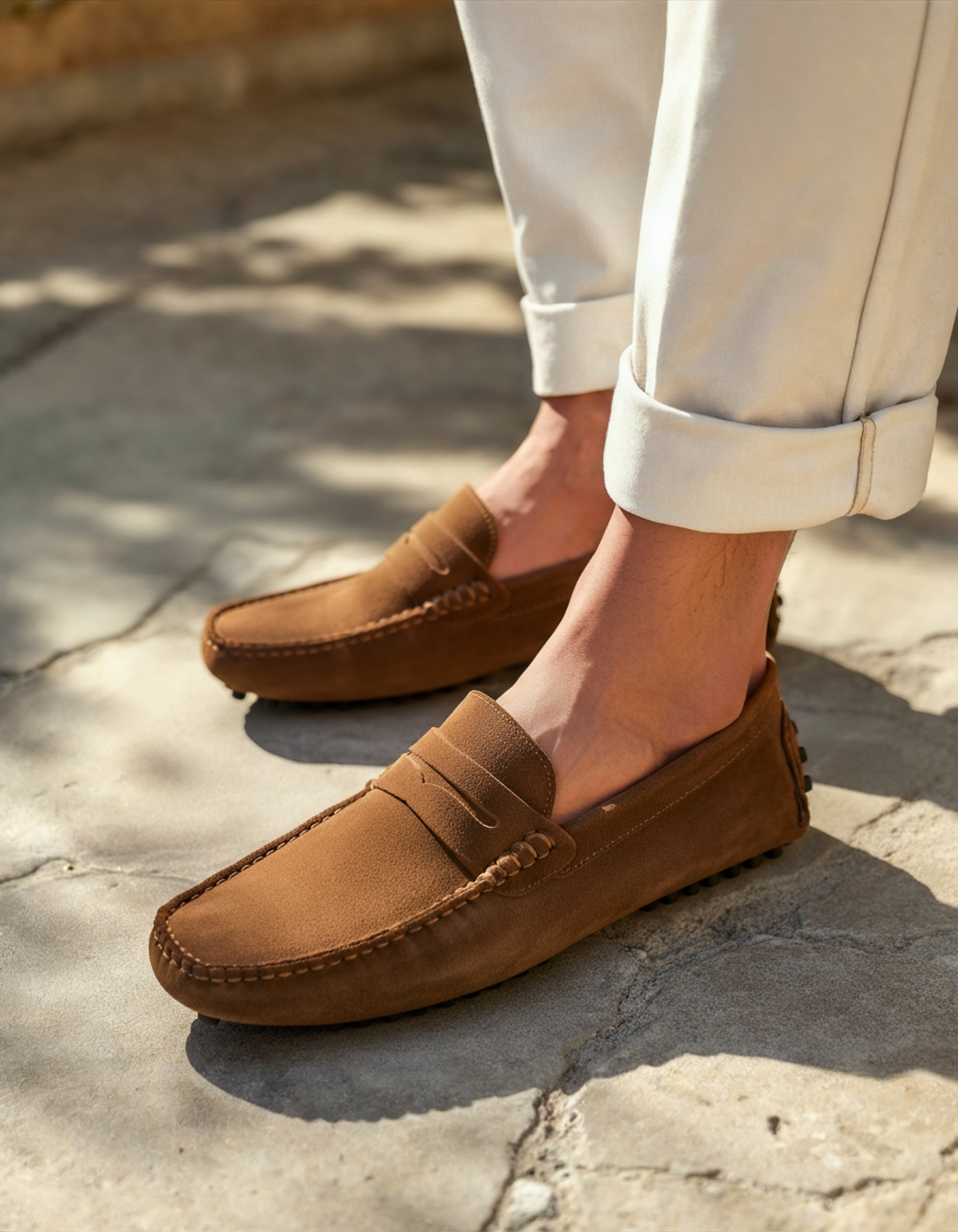 Suede Driver Loafers